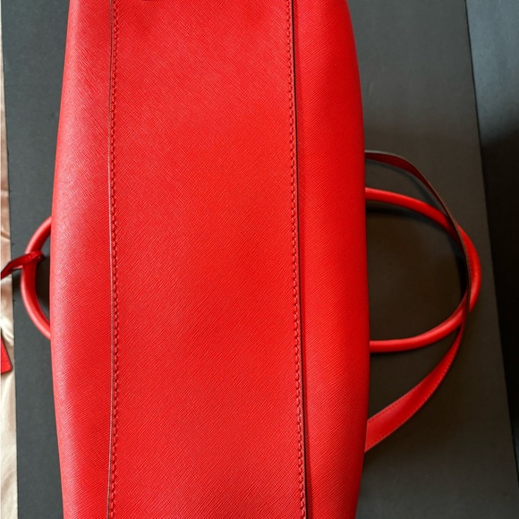 Michael Kors Hamilton Mandarin Red Satchel Bag - Picture 11 of 11